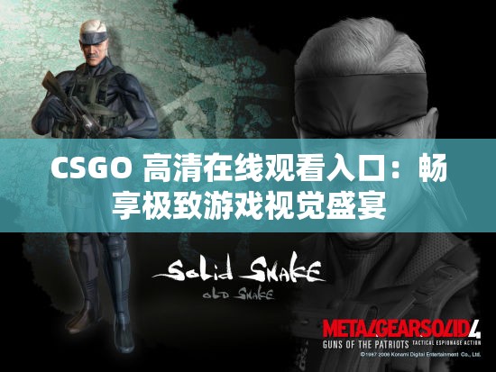CSGO 高清在线观看入口：畅享极致游戏视觉盛宴