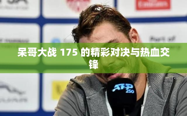 呆哥大战 175 的精彩对决与热血交锋