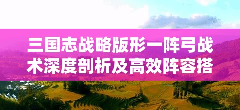 三国志战略版形一阵弓战术深度剖析及高效阵容搭配推荐