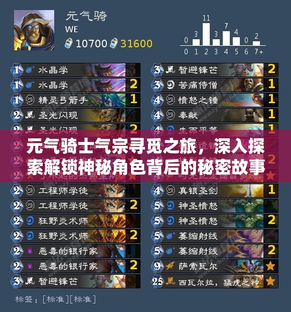 元气骑士气宗寻觅之旅，深入探索解锁神秘角色背后的秘密故事