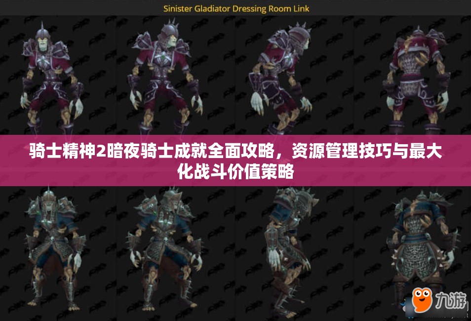 骑士精神2暗夜骑士成就全面攻略，资源管理技巧与最大化战斗价值策略