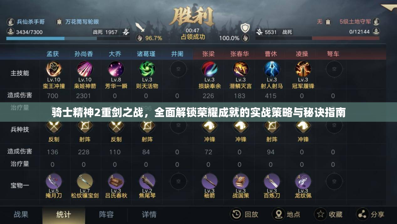 骑士精神2重剑之战，全面解锁荣耀成就的实战策略与秘诀指南