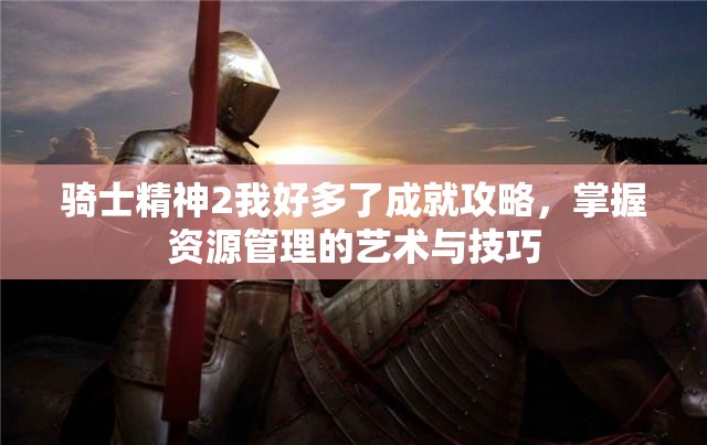 骑士精神2我好多了成就攻略，掌握资源管理的艺术与技巧