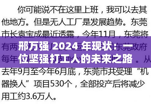 邢万强 2024 年现状：一位坚强打工人的未来之路