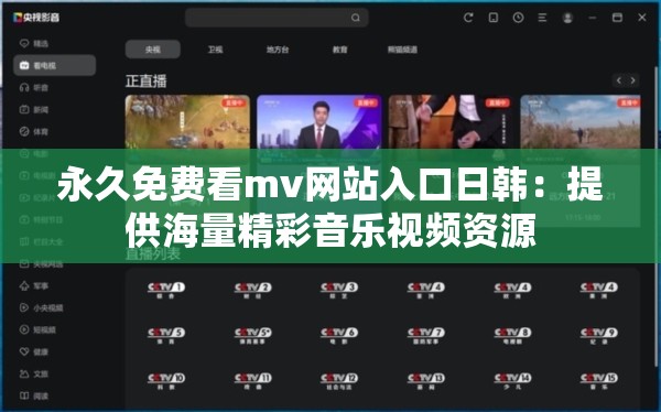 永久免费看mv网站入口日韩：提供海量精彩音乐视频资源