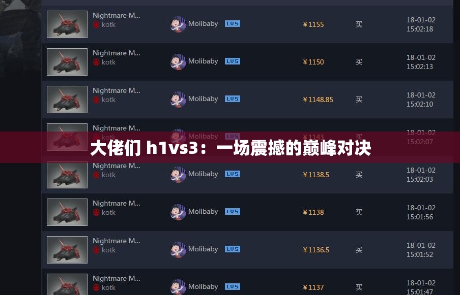 大佬们 h1vs3：一场震撼的巅峰对决