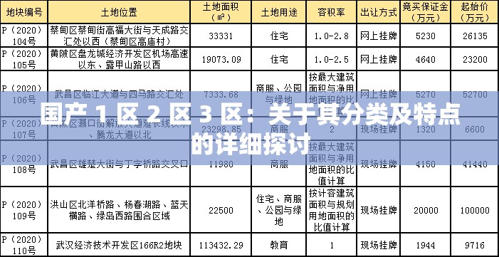 国产 1 区 2 区 3 区：关于其分类及特点的详细探讨