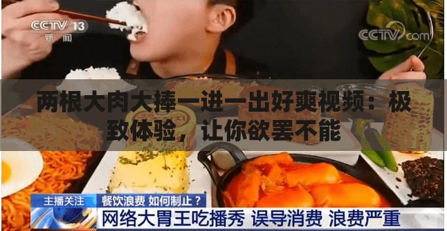 两根大肉大捧一进一出好爽视频：极致体验，让你欲罢不能
