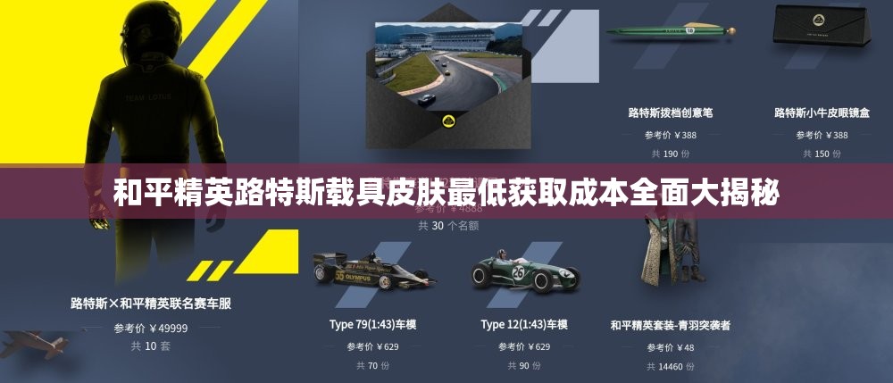 和平精英路特斯载具皮肤最低获取成本全面大揭秘