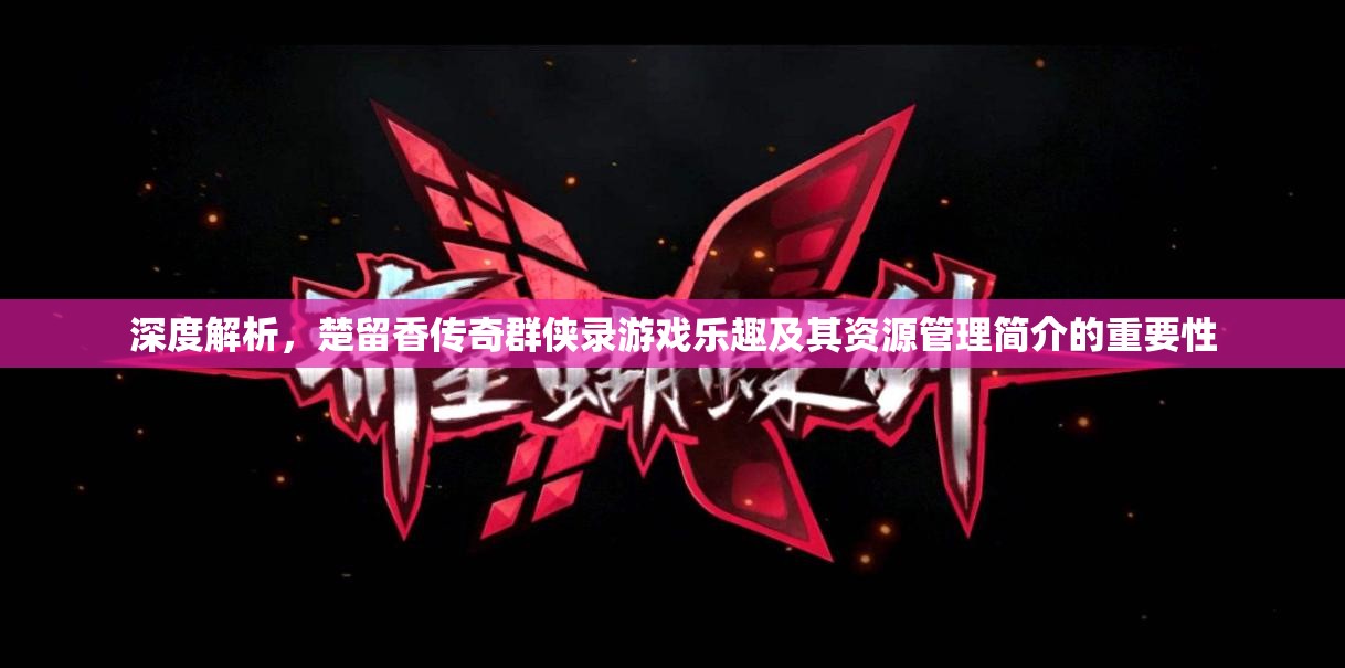 深度解析，楚留香传奇群侠录游戏乐趣及其资源管理简介的重要性