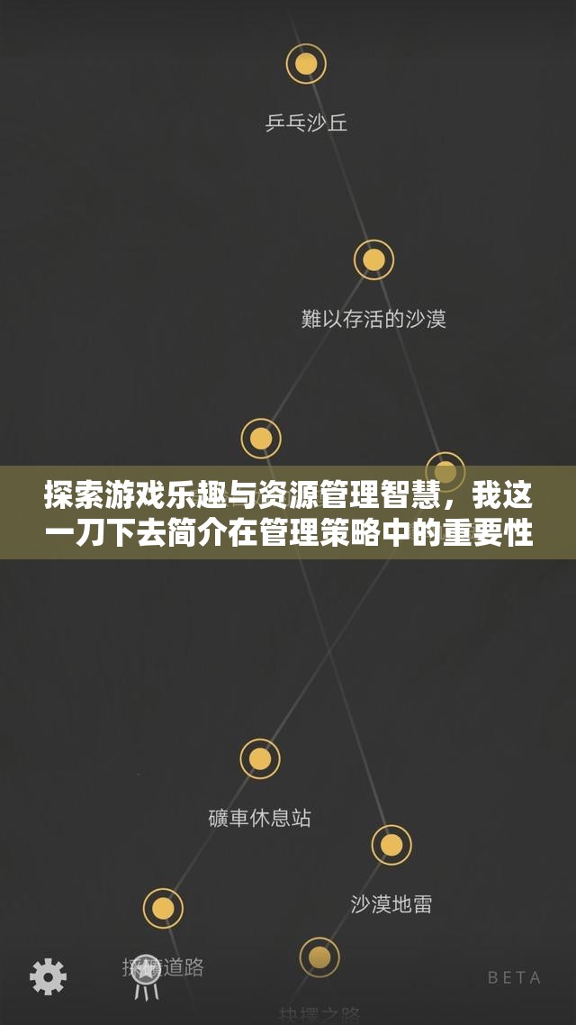 探索游戏乐趣与资源管理智慧，我这一刀下去简介在管理策略中的重要性解析
