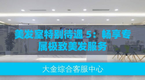 美发室特别待遇 5：畅享专属极致美发服务
