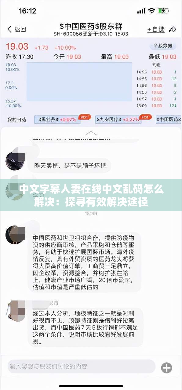 中文字幕人妻在线中文乱码怎么解决：探寻有效解决途径