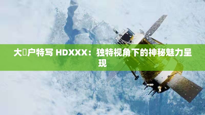 大隂户特写 HDXXX：独特视角下的神秘魅力呈现