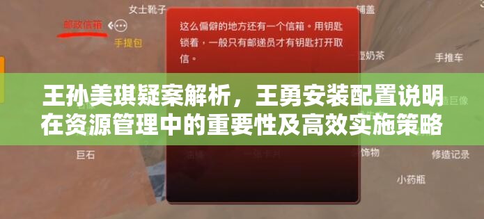 王孙美琪疑案解析，王勇安装配置说明在资源管理中的重要性及高效实施策略