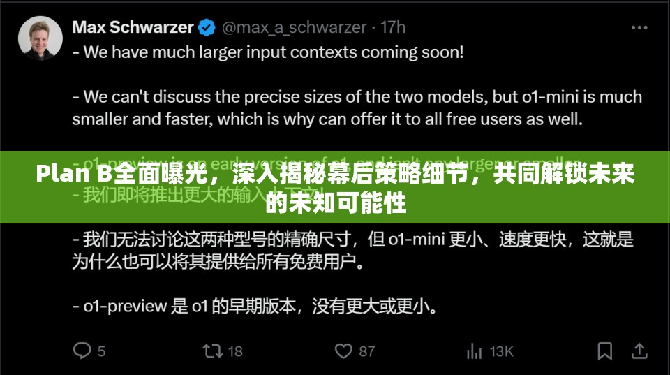 Plan B全面曝光，深入揭秘幕后策略细节，共同解锁未来的未知可能性