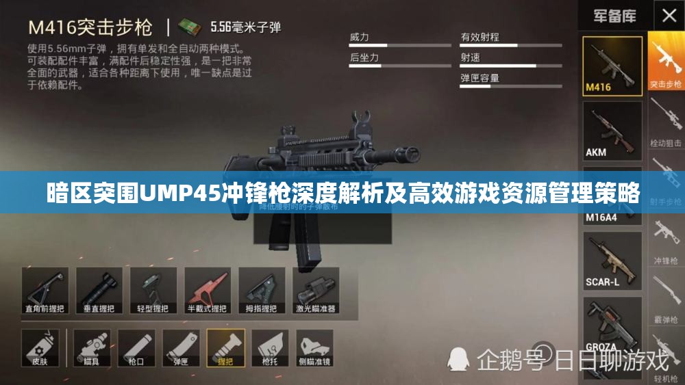 暗区突围UMP45冲锋枪深度解析及高效游戏资源管理策略