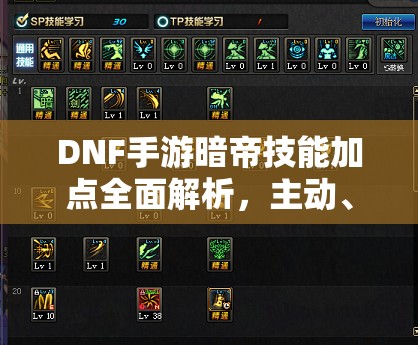DNF手游暗帝技能加点全面解析，主动、被动与特殊技能加点策略