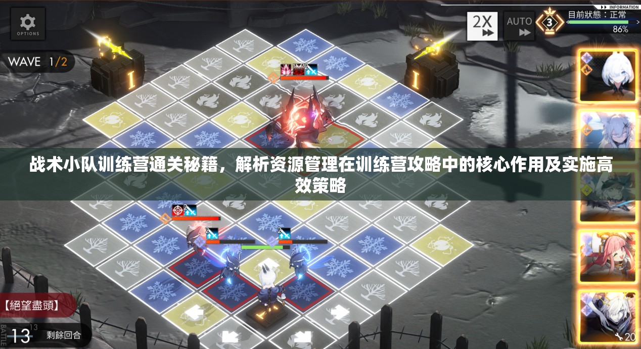 战术小队训练营通关秘籍，解析资源管理在训练营攻略中的核心作用及实施高效策略