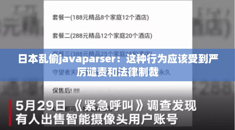 日本乱偷javaparser：这种行为应该受到严厉谴责和法律制裁