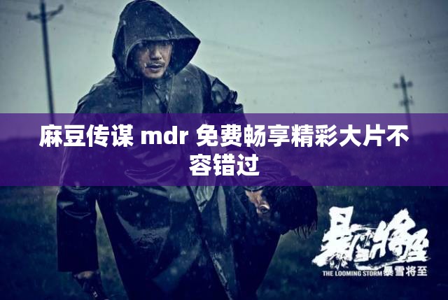 麻豆传谋 mdr 免费畅享精彩大片不容错过
