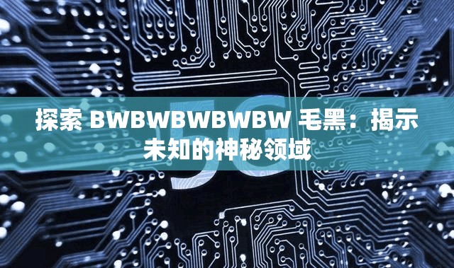 探索 BWBWBWBWBW 毛黑：揭示未知的神秘领域