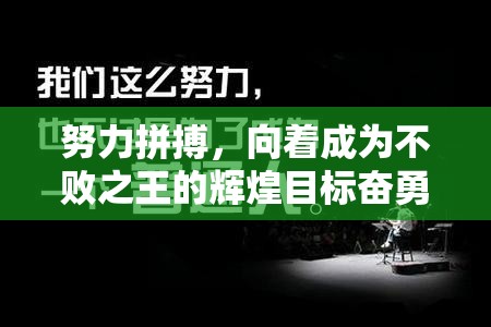 努力拼搏，向着成为不败之王的辉煌目标奋勇前行