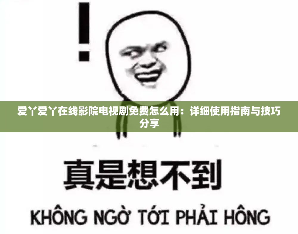 爱丫爱丫在线影院电视剧免费怎么用：详细使用指南与技巧分享