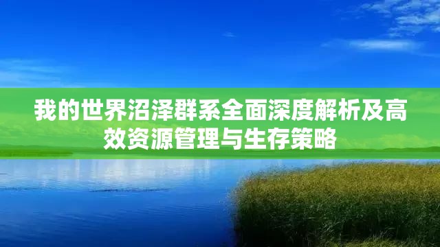 我的世界沼泽群系全面深度解析及高效资源管理与生存策略