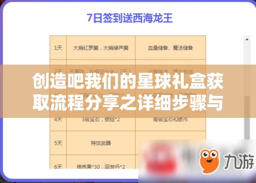 创造吧我们的星球礼盒获取流程分享之详细步骤与技巧介绍