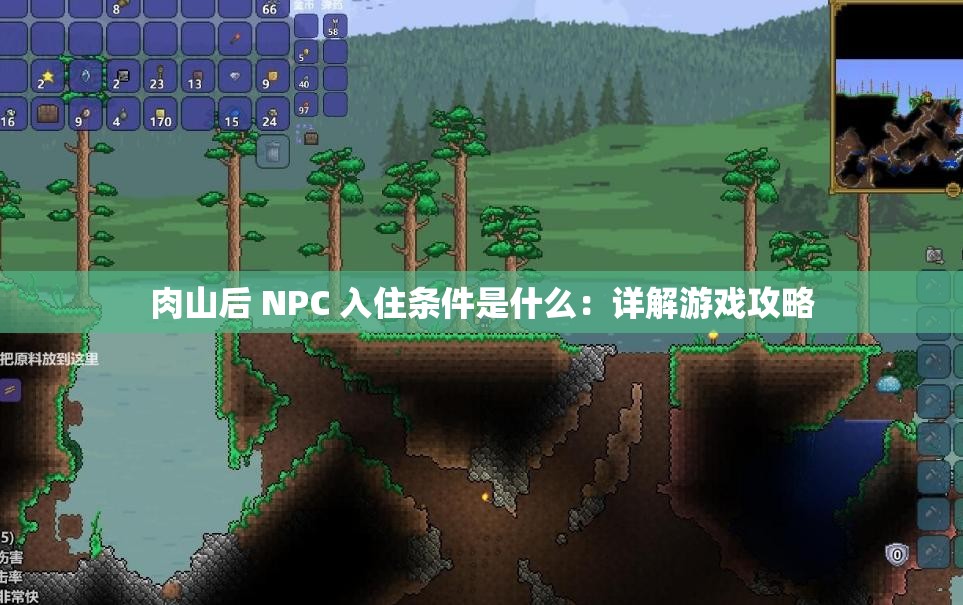 肉山后 NPC 入住条件是什么：详解游戏攻略