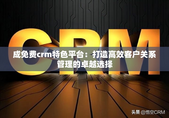 成免费crm特色平台：打造高效客户关系管理的卓越选择