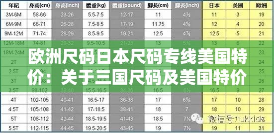 欧洲尺码日本尺码专线美国特价：关于三国尺码及美国特价的详细介绍