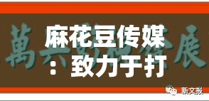 麻花豆传媒：致力于打造创新独特的影视内容平台