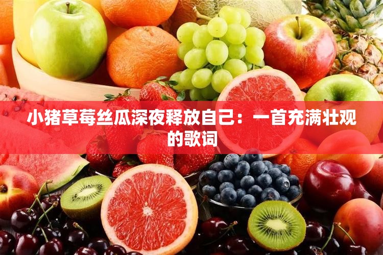 小猪草莓丝瓜深夜释放自己：一首充满壮观的歌词