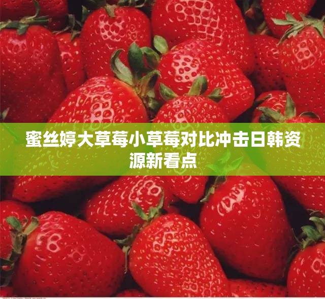 蜜丝婷大草莓小草莓对比冲击日韩资源新看点