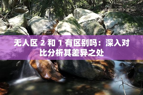 无人区 2 和 1 有区别吗：深入对比分析其差异之处