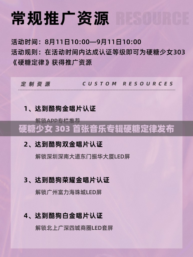 硬糖少女 303 首张音乐专辑硬糖定律发布