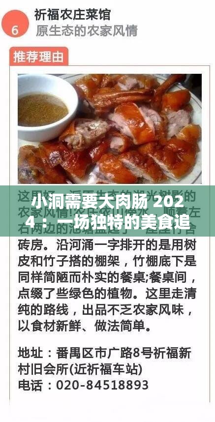 小洞需要大肉肠 2024 ：一场独特的美食追求之旅