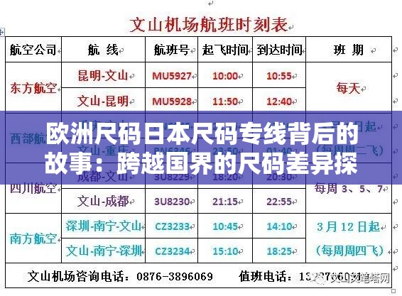 欧洲尺码日本尺码专线背后的故事：跨越国界的尺码差异探秘