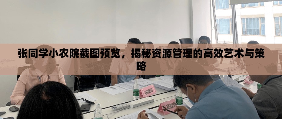 张同学小农院截图预览，揭秘资源管理的高效艺术与策略