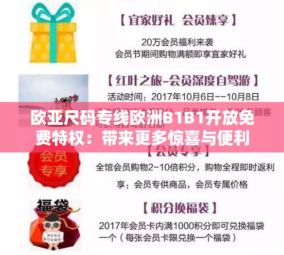 欧亚尺码专线欧洲B1B1开放免费特权：带来更多惊喜与便利