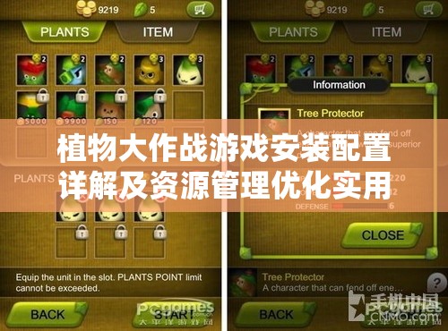 植物大作战游戏安装配置详解及资源管理优化实用指南