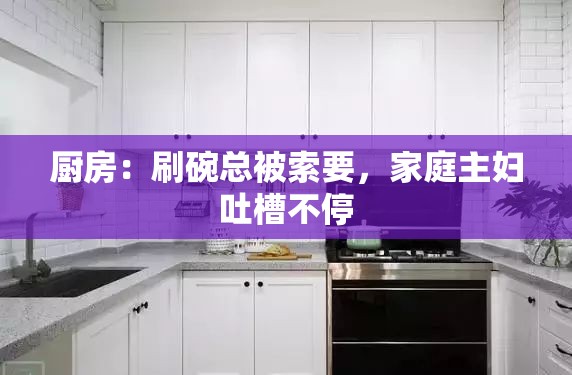 厨房：刷碗总被索要，家庭主妇吐槽不停
