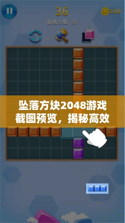 坠落方块2048游戏截图预览，揭秘高效资源管理的艺术与策略
