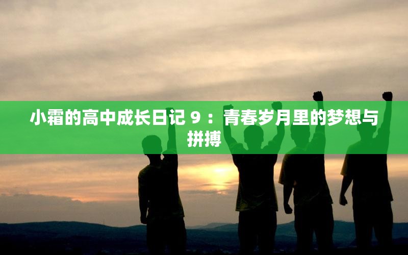 小霜的高中成长日记 9 ：青春岁月里的梦想与拼搏
