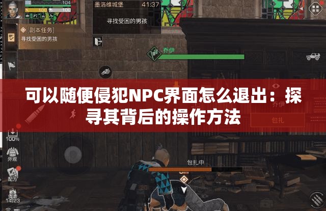 可以随便侵犯NPC界面怎么退出：探寻其背后的操作方法