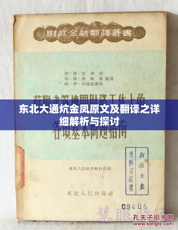 东北大通炕金凤原文及翻译之详细解析与探讨