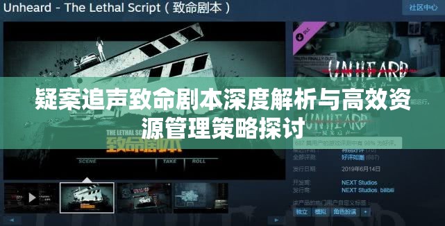疑案追声致命剧本深度解析与高效资源管理策略探讨