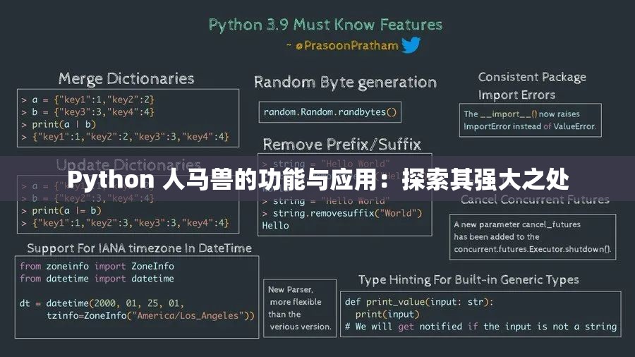 Python 人马兽的功能与应用：探索其强大之处